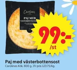 Carolines kök - Paj med västerbottensost
