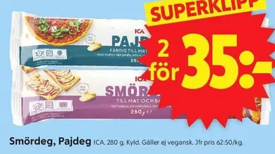 Smördeg, Pajdeg