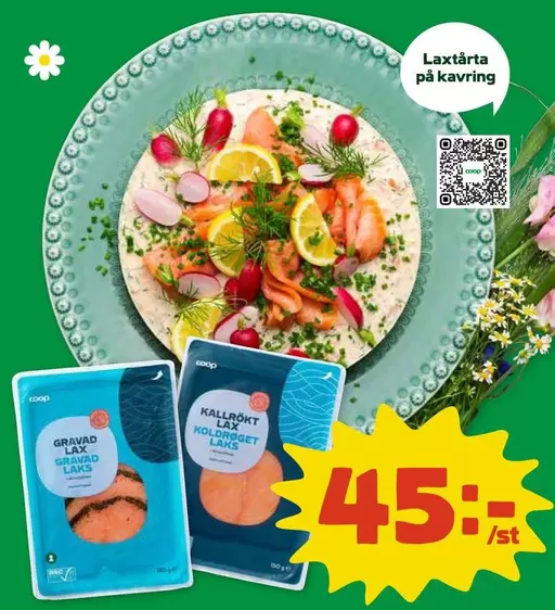 Coop - Gravad lax, Kallrökt lax