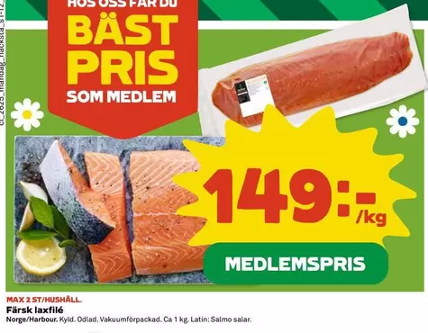 Färsk laxfilé