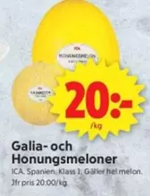 Galia- och Honungsmeloner