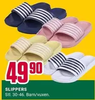 SLIPPERS Stl. 30-46. Barn/vuxen.