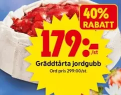 Gräddtårta jordgubb