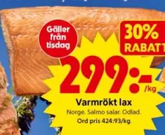 Varmrökt lax