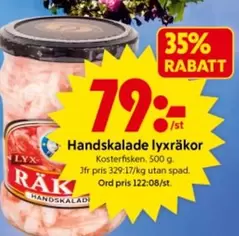 Handskalade lyxräkor