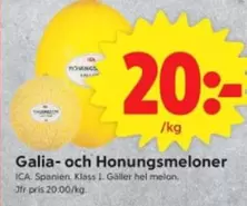 Galia- och Honungsmeloner