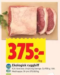 Ekologisk ryggbiff