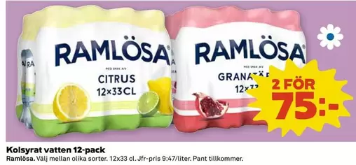 ramlösa - Kolsyrat vatten 12-pack