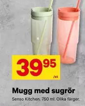 Senso Kitchen - Mugg med sugrör