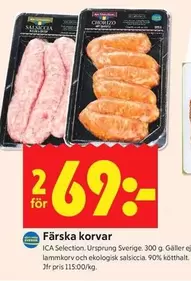 Färska korvar