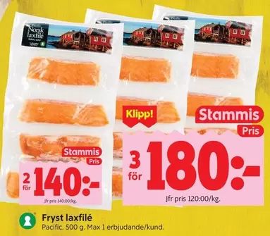 Fryst laxfilé
