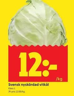 Svensk nysköad vitkål