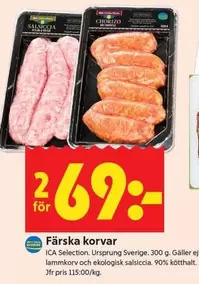 Färska korvar
