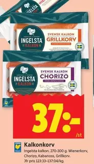 Ingelsta kalkon - Kalkonkorv
