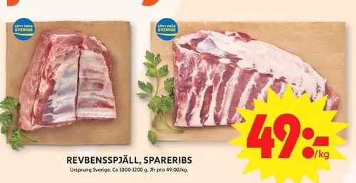 REV BENS SPJÄLL, SPARER RIBS
