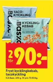 Fryst kycklingkebab, tacokyckling