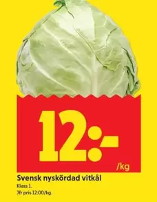 Svensk nysköRdad vitkål