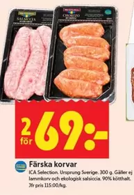 Färska korvar