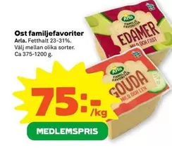 Arla - Ost familjefavoriter