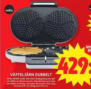 Wilfa - Våffeljärn Dubbelt