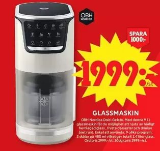 OBH Nordica - GLASSMASKIN