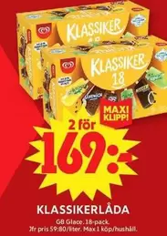 GB Glace - KLASSIKERLÅDA . 18-pack
