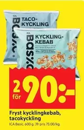 Fryst kycklingkebab, tacokyckling