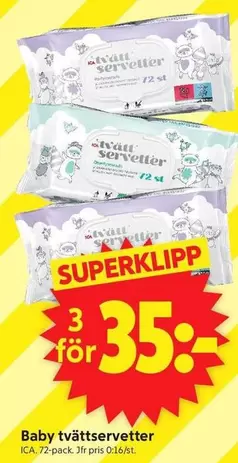 Baby tvättservetter