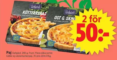 Dafgård - Köttfärspaj Ost & Skin