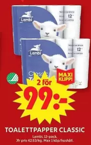 Lambi - TOALETTPAPPER CLASSIC