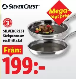 silvercrest - Stekpanna av rostfritt stål