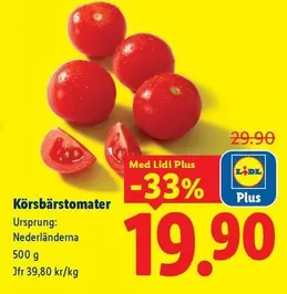 Körsbärstomater