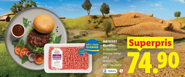 MATRIKET Nötfärs