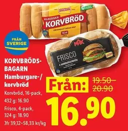 Frisco - KORVBRODS-BAGARN Hamburgare-/korvbröd