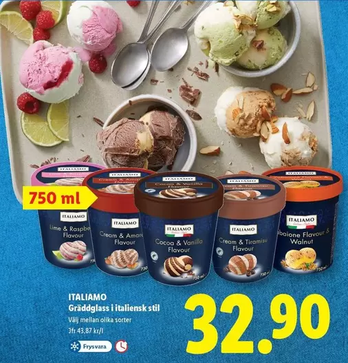 Gräddglass i italiensk stil