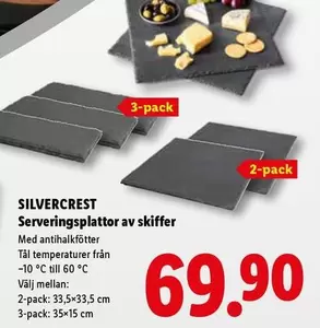 silvercrest - Serveringsplattor av skiffer