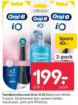 Only - Tandborsthuvud Oral-B iO Black och White