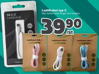Laddkabel typ C