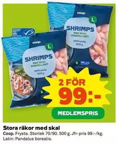 Coop - Stora räkor med skal