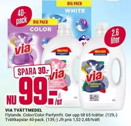 Via - Flytande. Color/Color Parfymfri