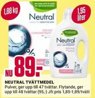 Neutral - TVÄTTMEDEL