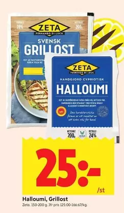 Zeta - Halloumi, Grillost