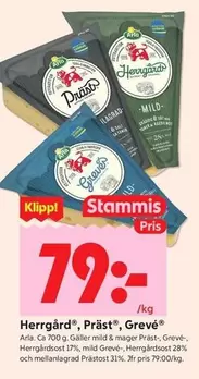 Arla - Herrgård, Präst, Grevé