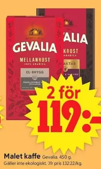 gevalia - Malet kaffe
