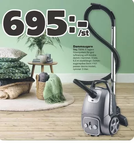 Dammsugare Dw 700W, 5-stegs filtersystem