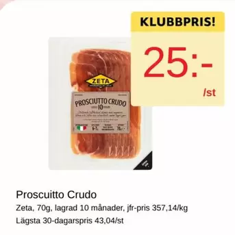Zeta - Prosciutto Crudo