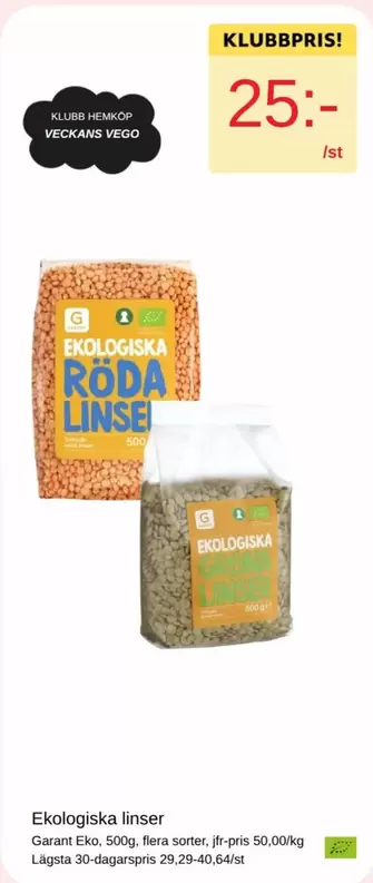 EKO - Ekologiska linser