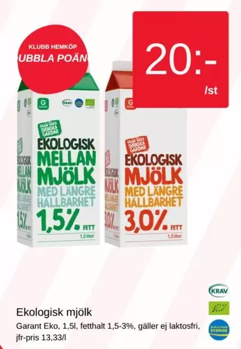 EKO - Ekologisk mjölk