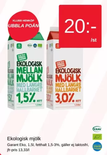 EKO - Ekologisk mjölk