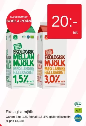 EKO - Ekologisk mjölk
